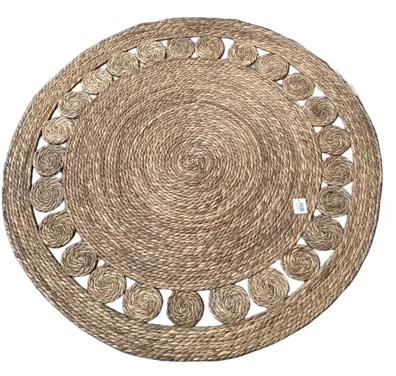 Alfombra de Fibras Naturales Beige "Donna" 120 cm