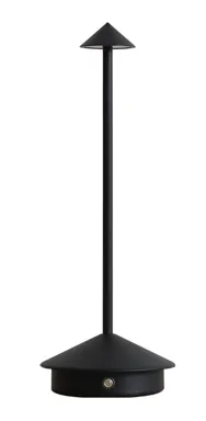 Lampara "Oriental" LED 3 Tonos, Tactil USB Recargable. Colores: Negro Blanco y Vison 11×31 cm