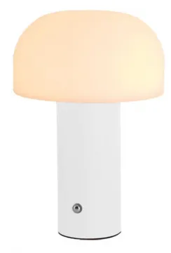 Lampara "Fungi" LED 3 Tonos, Tactil USB Recargable Color Blanco 14,5×22 cm