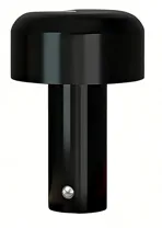 Lampara LED "Madrid" 3 Tonos, Tactil USB Recargable. Color: Negro 22×12 cm