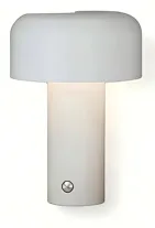 Lampara LED "Madrid" 3 Tonos, Tactil USB Recargable. Color: Blanco 22×12 cm