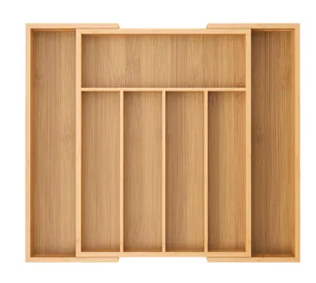 Cubiertero Extensible de Bambu "Minimal" 37×42×5 cm