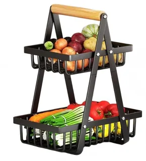 Frutera Dos Nives Hierro y Madera 32×18×32,5 cm