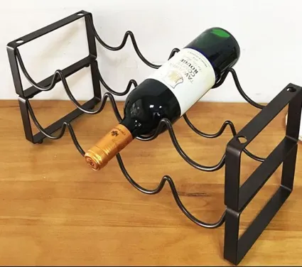 Bodega de Vino Apilable 4 Espacios de Hiero Color Cobre 44×17×10 cm