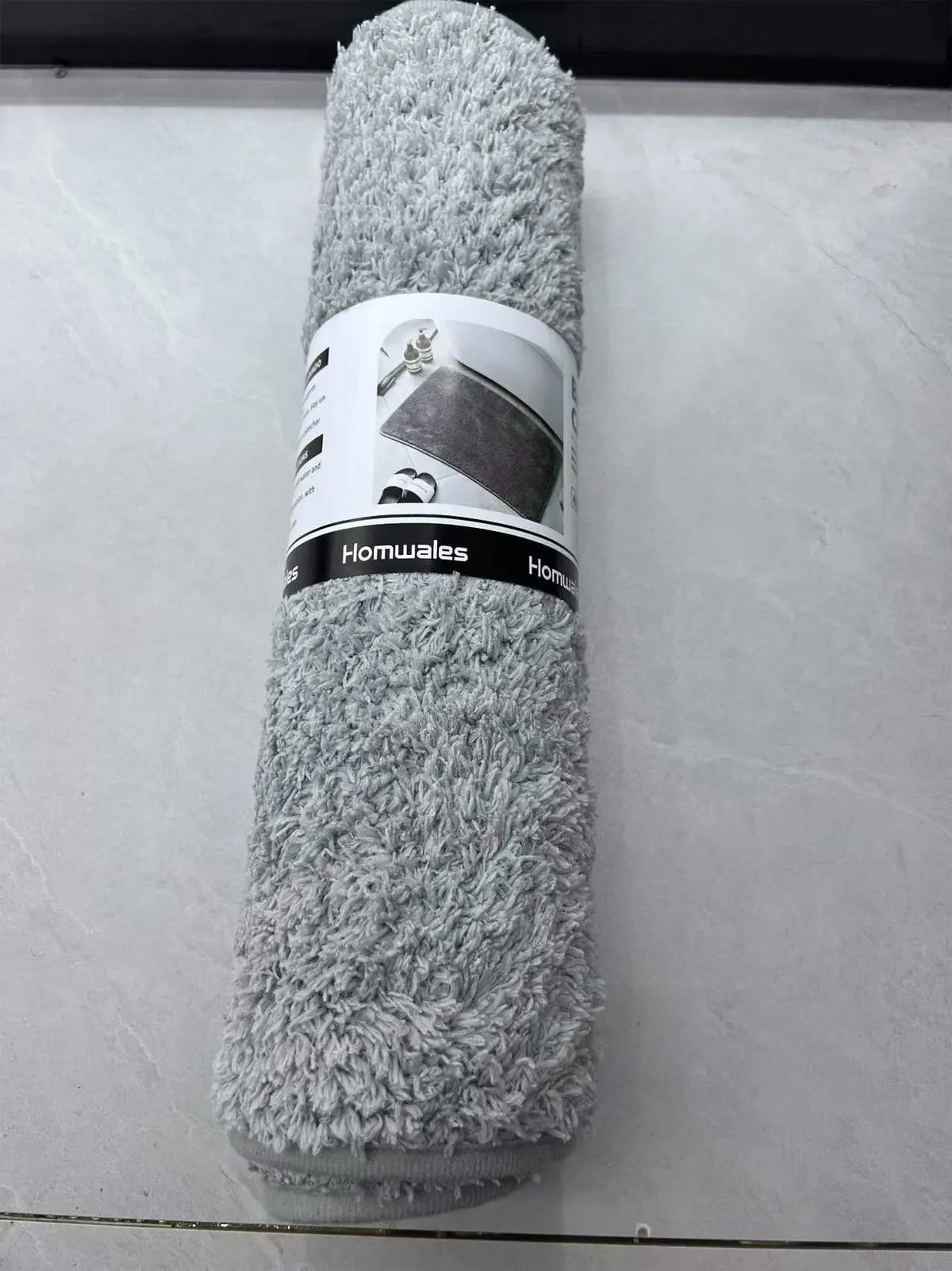Alfombra "Lisa" Absorbente de Baño Gris 40×60 cm