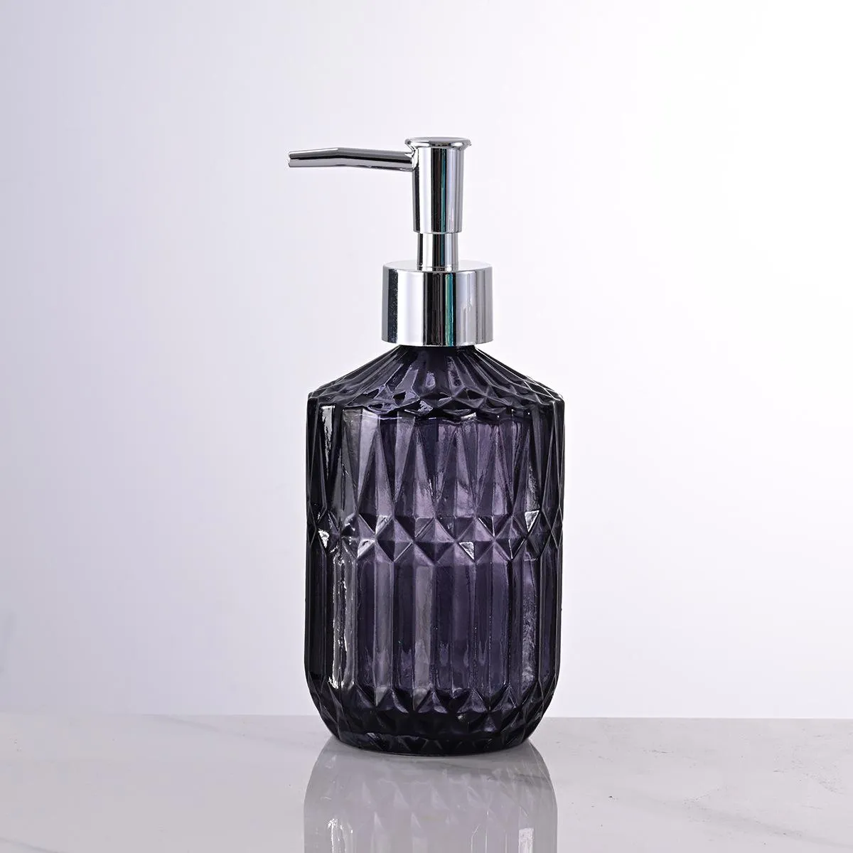 Dispenser de Vidrio "Cairel" 300Ml Tapa Negra