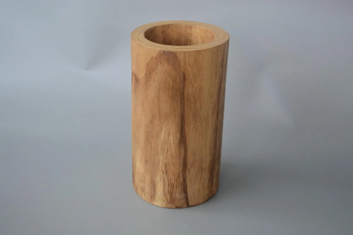 Jarron de Madera Natural 29×16×16 cm