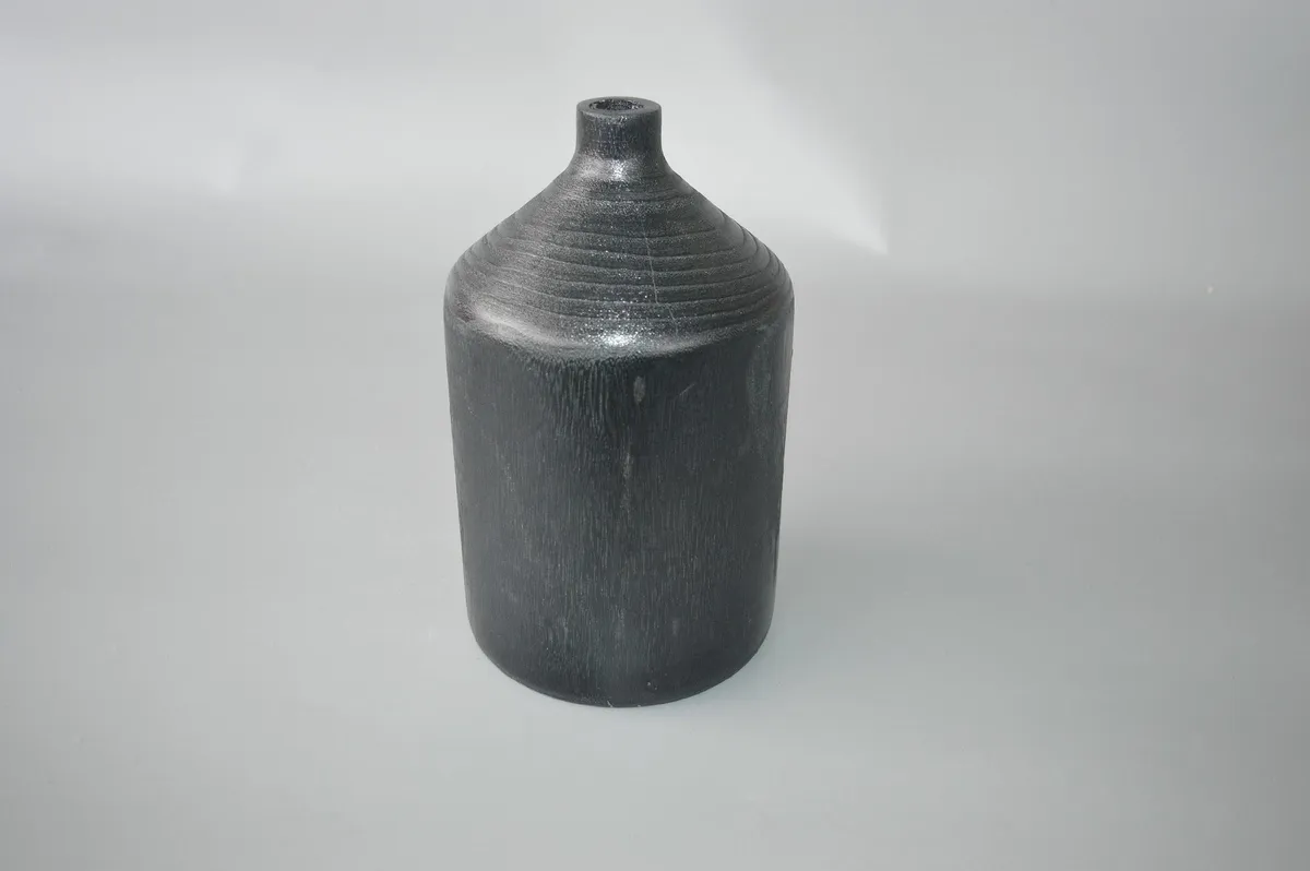 Botellon de Madera Negro 25×15×15 cm