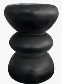 Tocho de Madera "Petra" Negro 40×30×30 cm