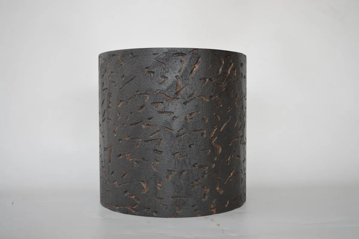 Jarron de Madera "Simbol" Negro 22×23×23 cm