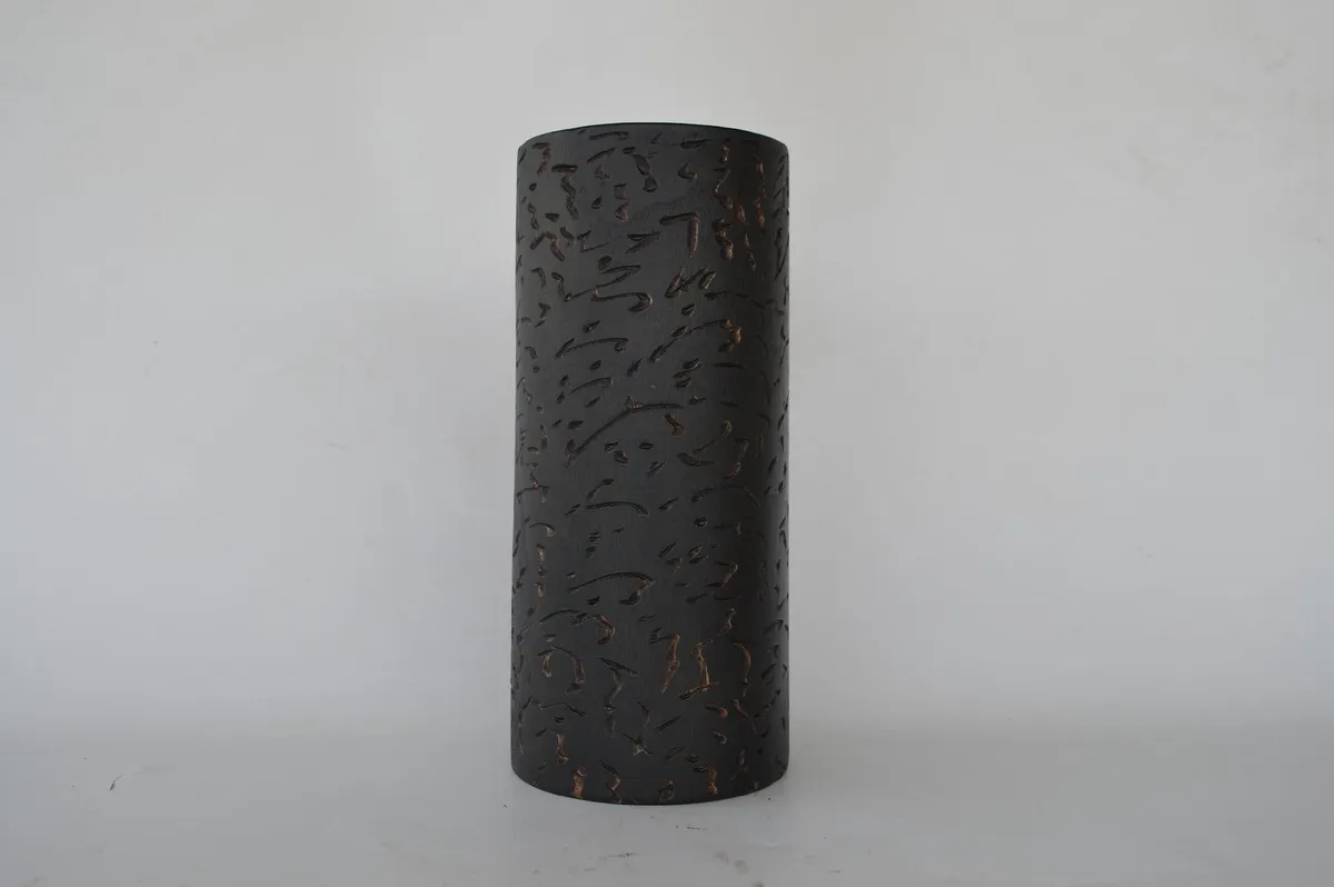 Jarron de Madera "Simbol" Negro 31×14×14 cm