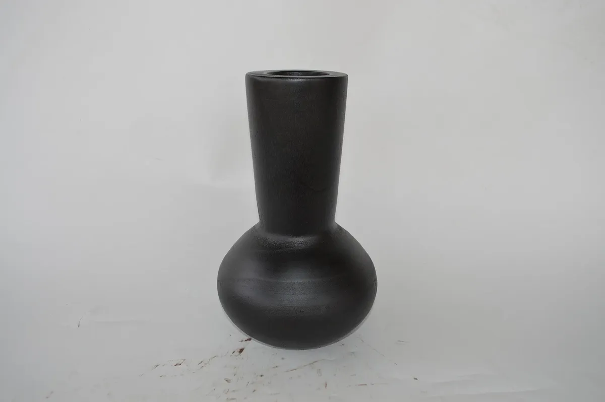 Jarron de Madera "Tulip" Negro 31×21×21 cm