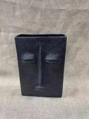 Jarron Asia de Resina Negro 21 cm
