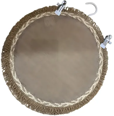 Individual Arpillera Beige con Borde Natural 38 cm