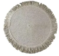 Individual "Tulum" Fibras Tejidas Beige 38 cm