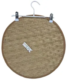 Individual "Tramas" Pp Beige con Ecocuero 38 cm