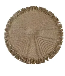 Individual "Tulum" Fibras Tejidas Tostado 38 cm