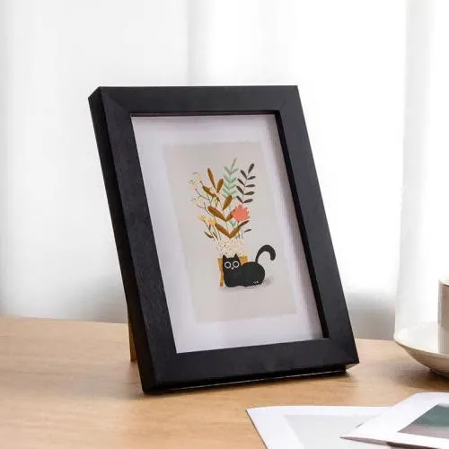 Portaretrato de Madera Negra 15×20 cm