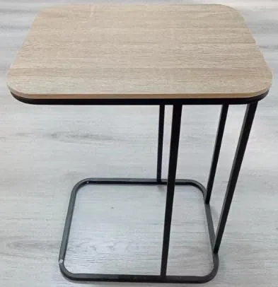 Mesa de Arrime de Hierro y Madera 40×30×58 cm