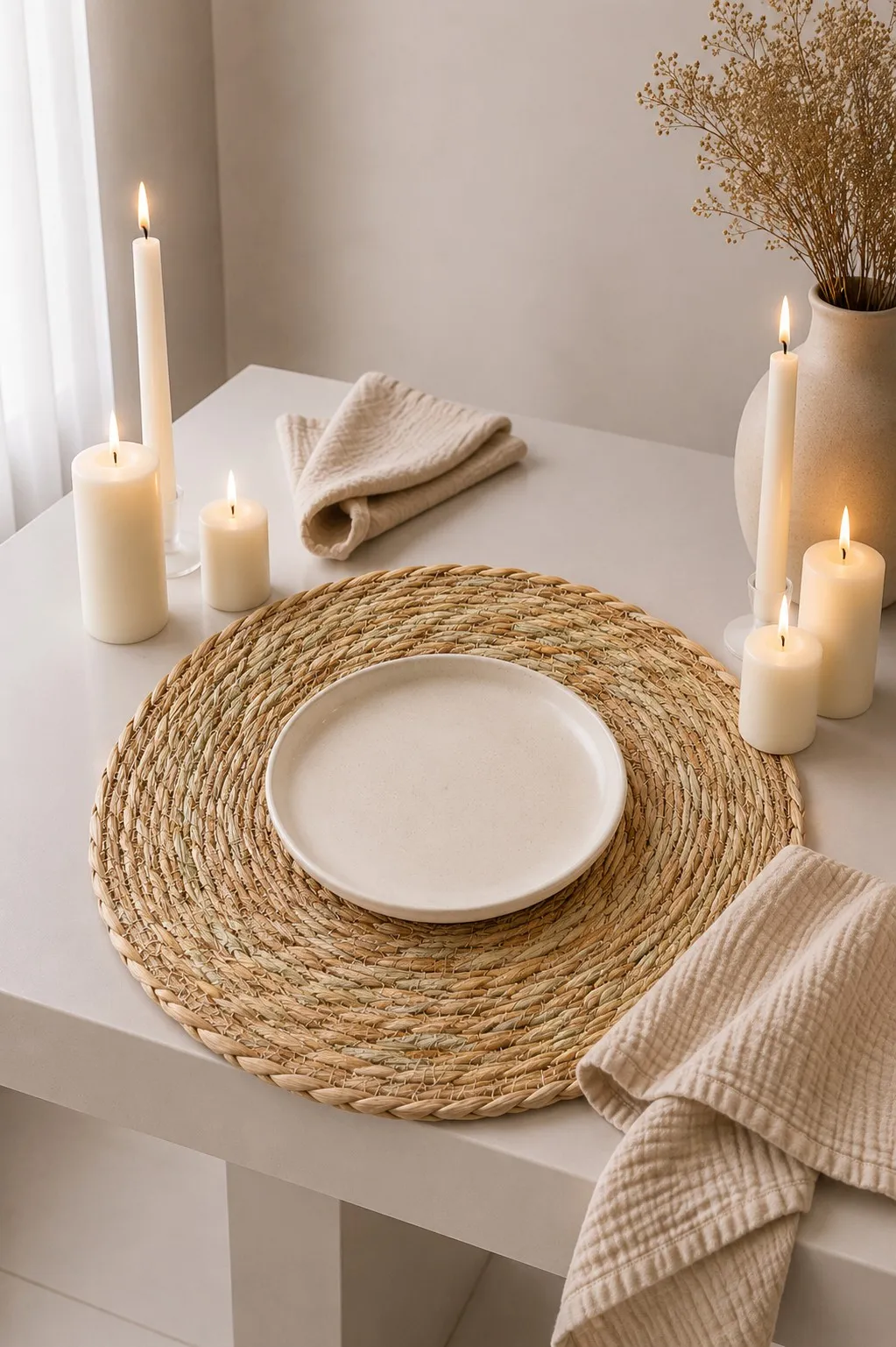 Individual Fibras Naturales Beige 35 cm