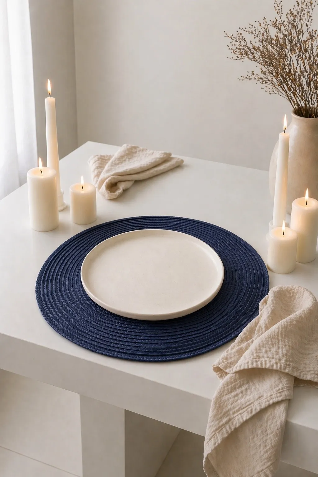 Individual "Circle" Pp Azul Marino 38 cm