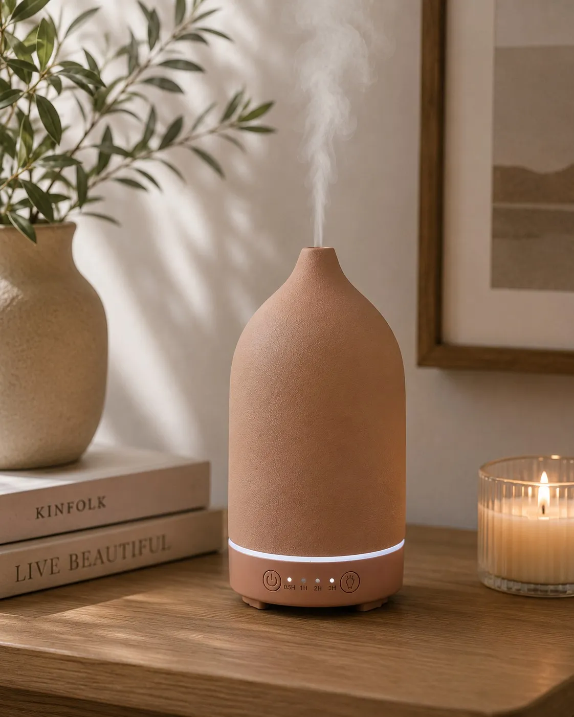 Humidificador USB de Ceramica Terracota Capacidad: 100Ml 18×9 cm