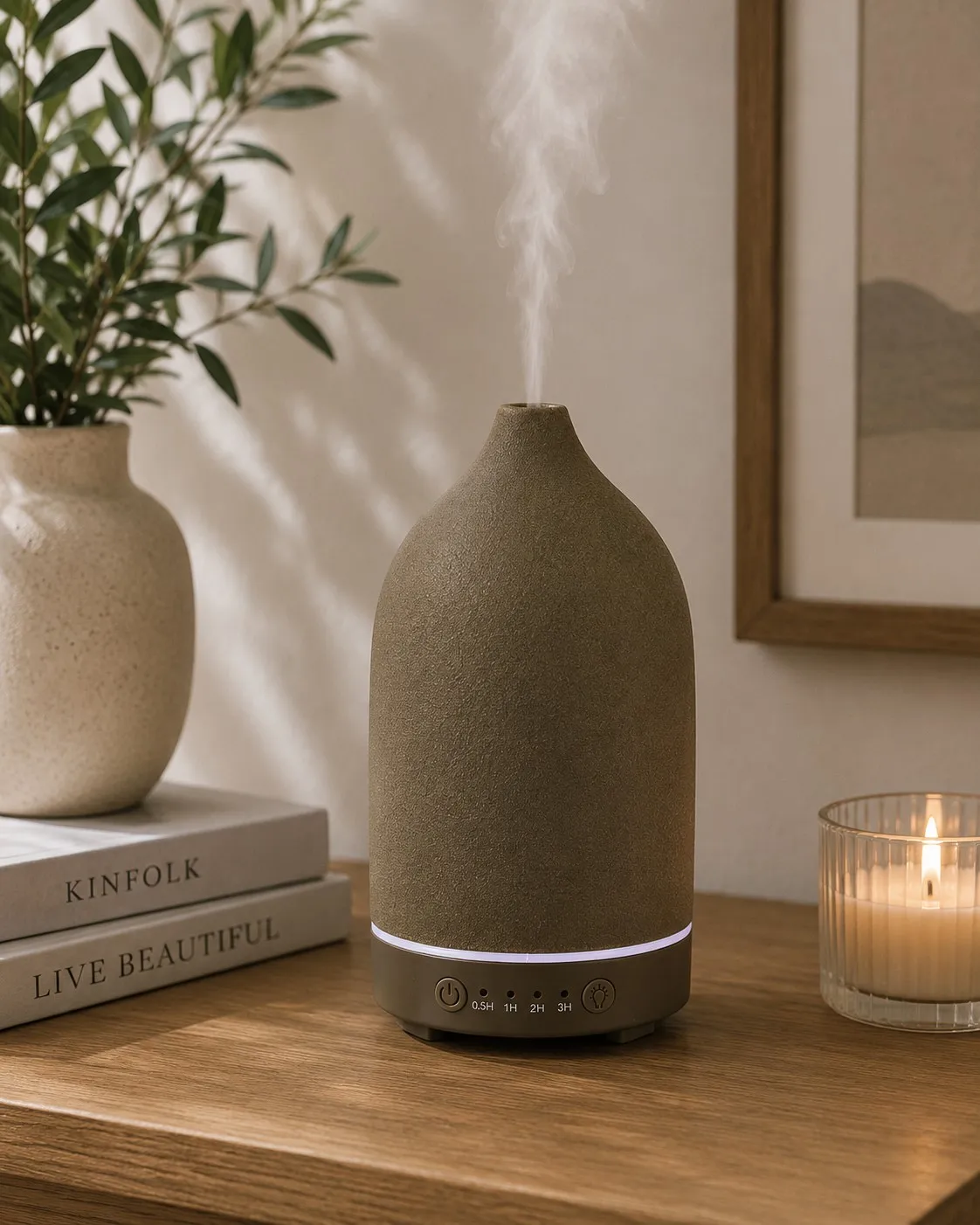 Humidificador USB de Ceramica Vison Capacidad: 100Ml 18×9 cm