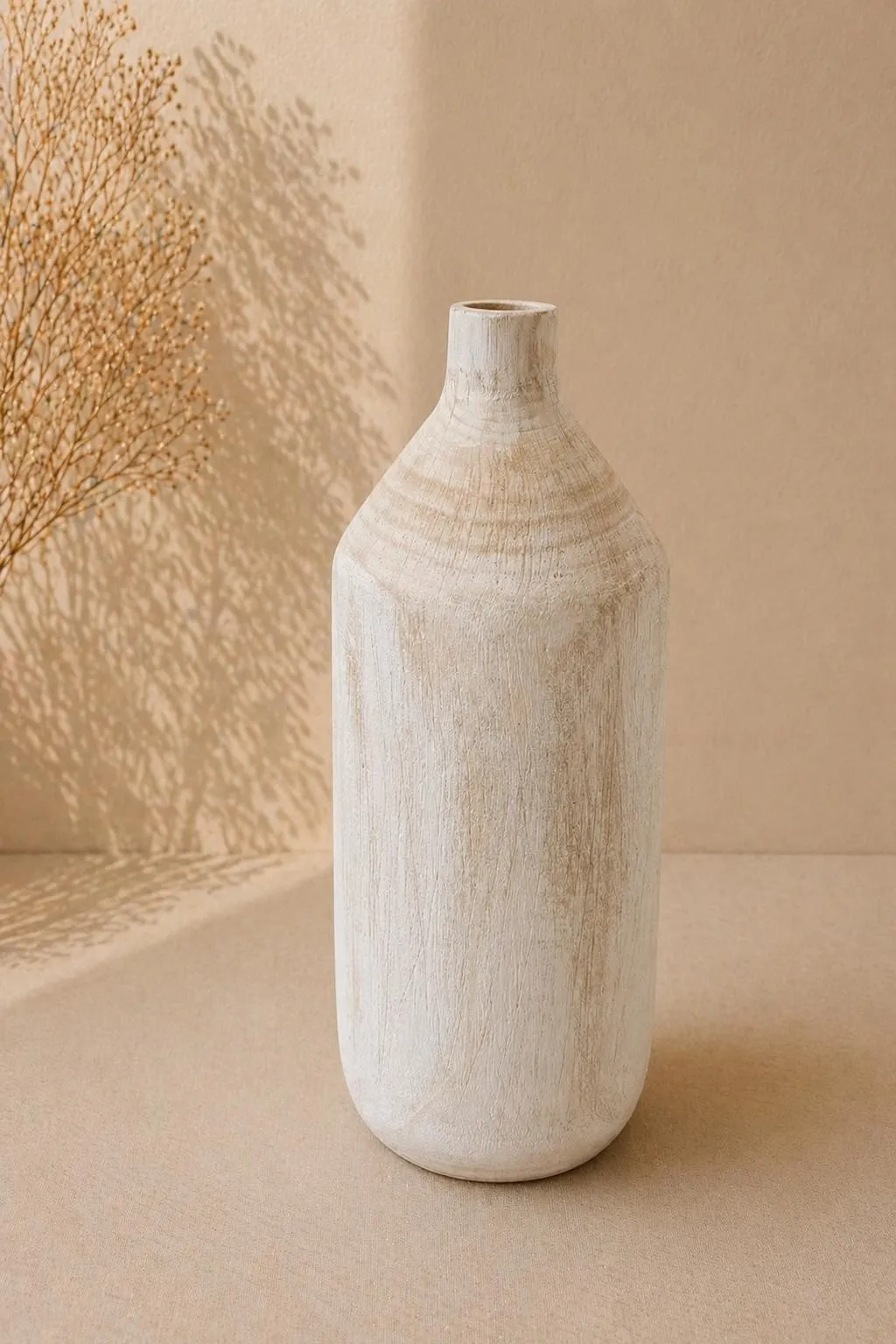 Jarron de Madera Natural 29×16×16 cm