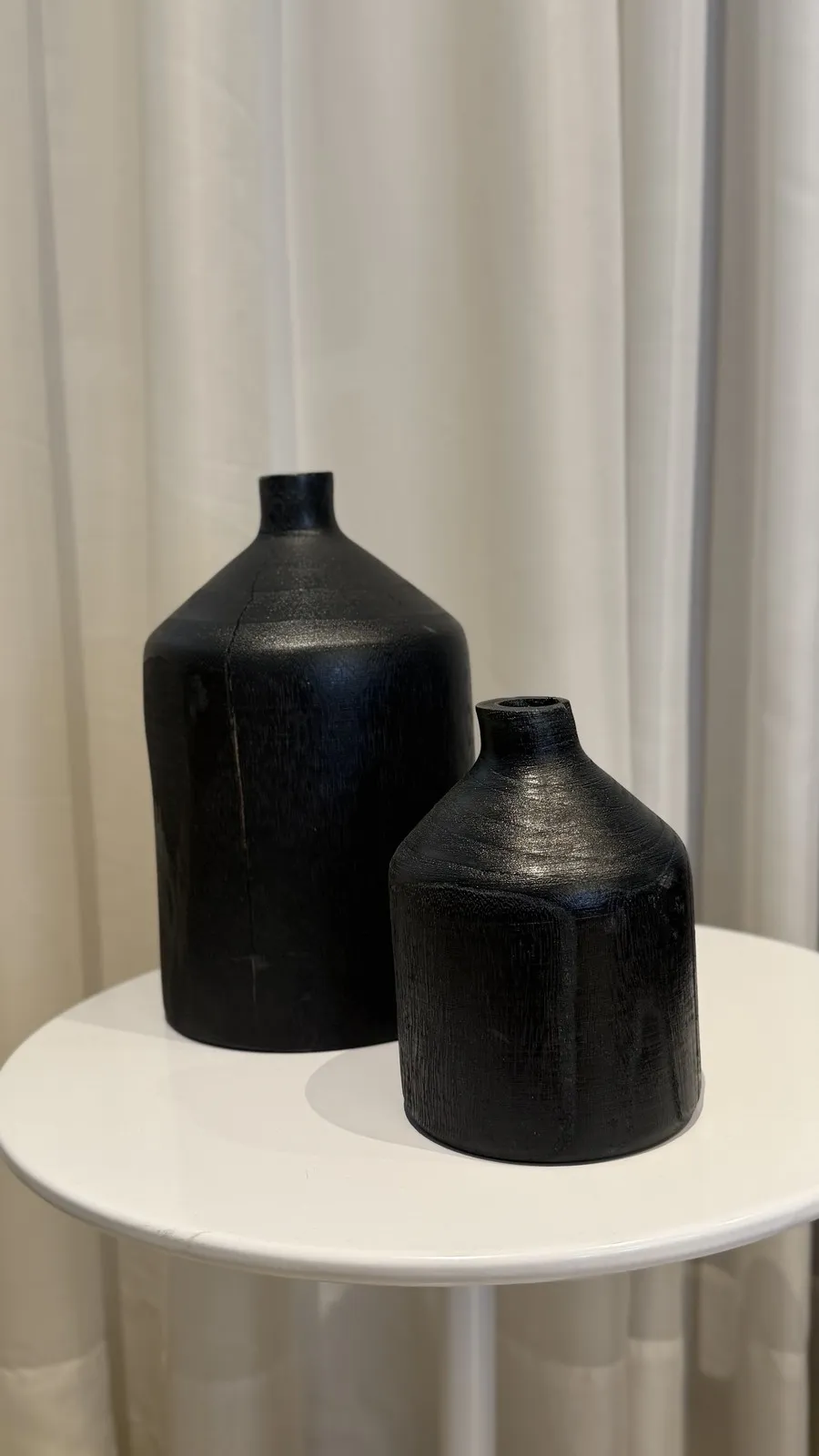 Botellon de Madera Negro 25×15×15 cm