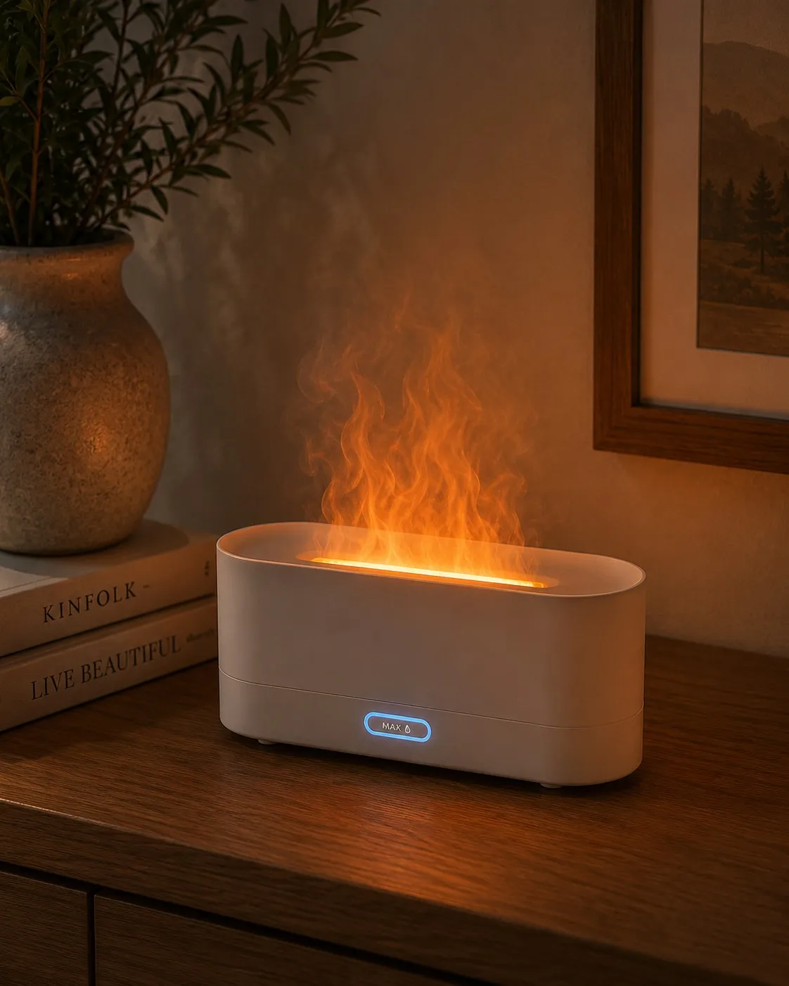Humidificador Efecto Fuego USB 220×70×85 mm
