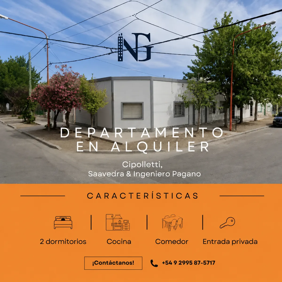 Departamento 2 ambientes en alquiler Cipolletti